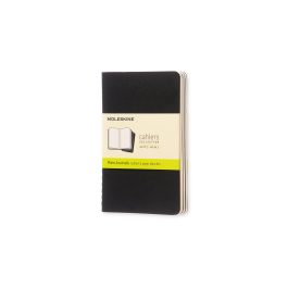 Moleskine Cahier Journals Pocket Size Plain Black Set of 3