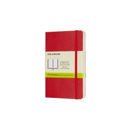 Moleskine Classic Notebook Pocket Plain Soft Cover Scarlet Red