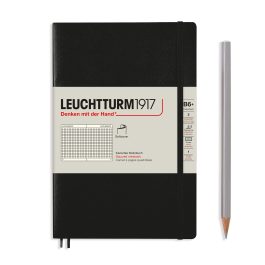 Leuchtturm B6+ Black Softcover Notebook With Numbered Pages Squared