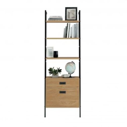 Teknik Hythe Wall Mounted 4 Shelf Bookcase With Drawers - Image 2