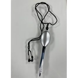 Silver Pen Holder with Lanyard