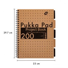 Pukka Kraft A4 Project Book Lined 200 Pages
