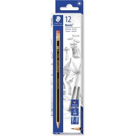 Staedtler 120 Noris Pencil Cedar Wood HB with Eraser Box 12
