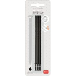 Legami Refill for Erasable Pens Black Pack of 3