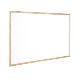 Q-Connect Wooden Frame Drywipe Whiteboard