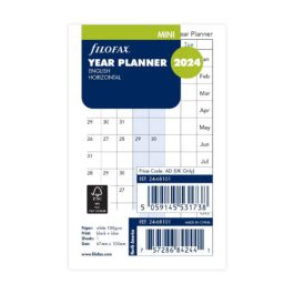 Filofax Mini Year Planner 2024 Horizontal