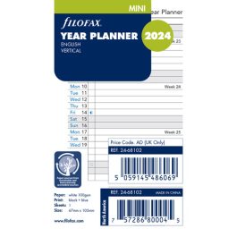 Filofax Mini Year Planner 2024 Vertical