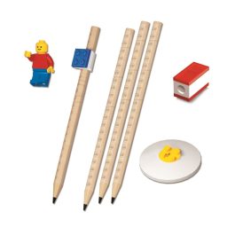 LEGO 2.0 Staionery Set with Mini Figure, 4 Pencils, 1 Topper, 1 Sharpener & 1 Eraser