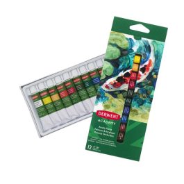 Derwent Academy Acrylic Paints 12ml Pack of 12