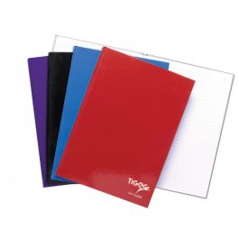 Tiger Casebound Notebook Feint Assorted Colours Pk 1
