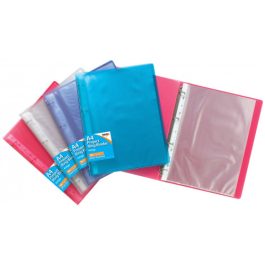 Tiger Slim Project Ring Binder with 10 Pockets A4 Clear Assorted Pk 1