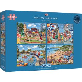 Gibsons Jigsaw Wish You Were Here 4 x 500 Piece Puzzle