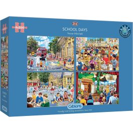 Gibsons Jigsaw School Days 4 x 500 Piece Puzzle
