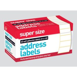 KHD Super Size Address Labels 120 x 90 mm Roll 60 Labels