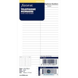 Filofax Personal Name and Telephone Number Refill