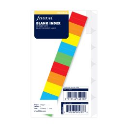 Filofax Personal Blank Dividers with Coloured Labels