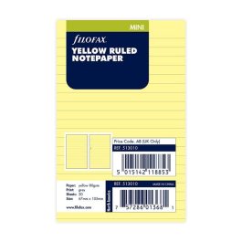 Filofax Mini Yellow ruled notepaper Refill