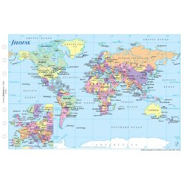 Filofax Personal World Map Refill