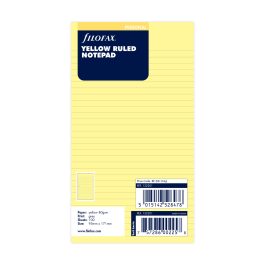 Filofax Personal Yellow Ruled Notepad Refill