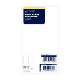 Filofax Personal White Plain Notepaper Value Pack Refill