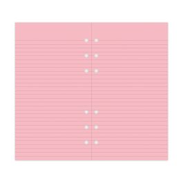 Filofax Personal Pink Ruled Notepaper Refill