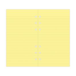 Filofax Personal Yellow Ruled Notepaper Refill