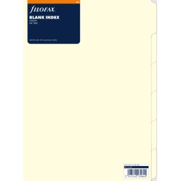 Filofax A4 Cotton Cream Blank Dividers 6 Tabs