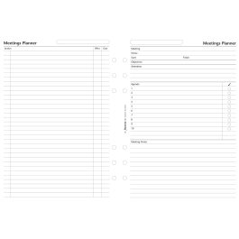 Filofax A5 Undated Meetings Planner Refill