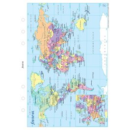 Filofax A5 World Map Refill