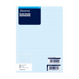 Filofax A5 Blue Ruled Notepaper Refill