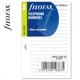 Filofax Mini Name &Telephone Number Refill