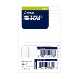 Filofax Mini White ruled notepaper Refill