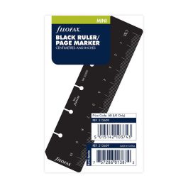 Filofax Mini Ruler Page Marker Black
