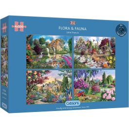 Gibsons Jigsaw Flora & Fauna 4 x 500 Piece Puzzle