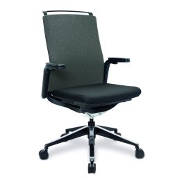 The Libra High Back Fabric Manager Chair Grey