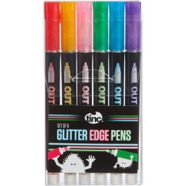 Tinc Set of 6 Glitter edge pens