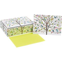 Peter Pauper Press Note Cards Tree of Budgies