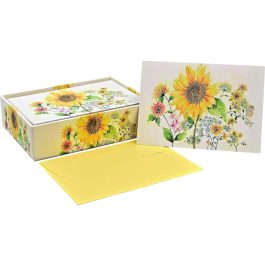 Peter Pauper Press Note Cards Watercolour Sunflower