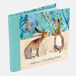 The Gifted stationery Co Address & Birthday Book Kissing Hares