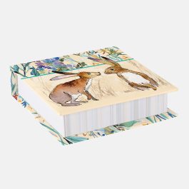 The Gifted stationery Co Note Block Kissing Hares
