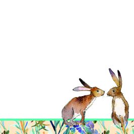 The Gifted stationery Co Note Block Kissing Hares