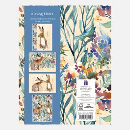 The Gifted stationery Co Notecard Wallet Kissing Hares