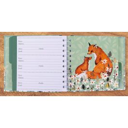 The Gifted stationery Co Address & Birthday Book Foxy Tales