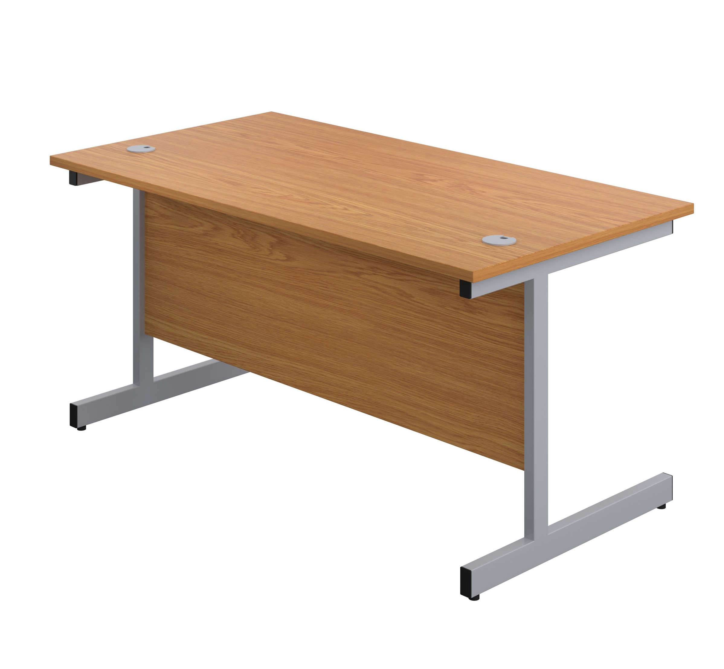 First Rectangular Cantilever Desk 1800x800x730mm Nova Oak - Image 2