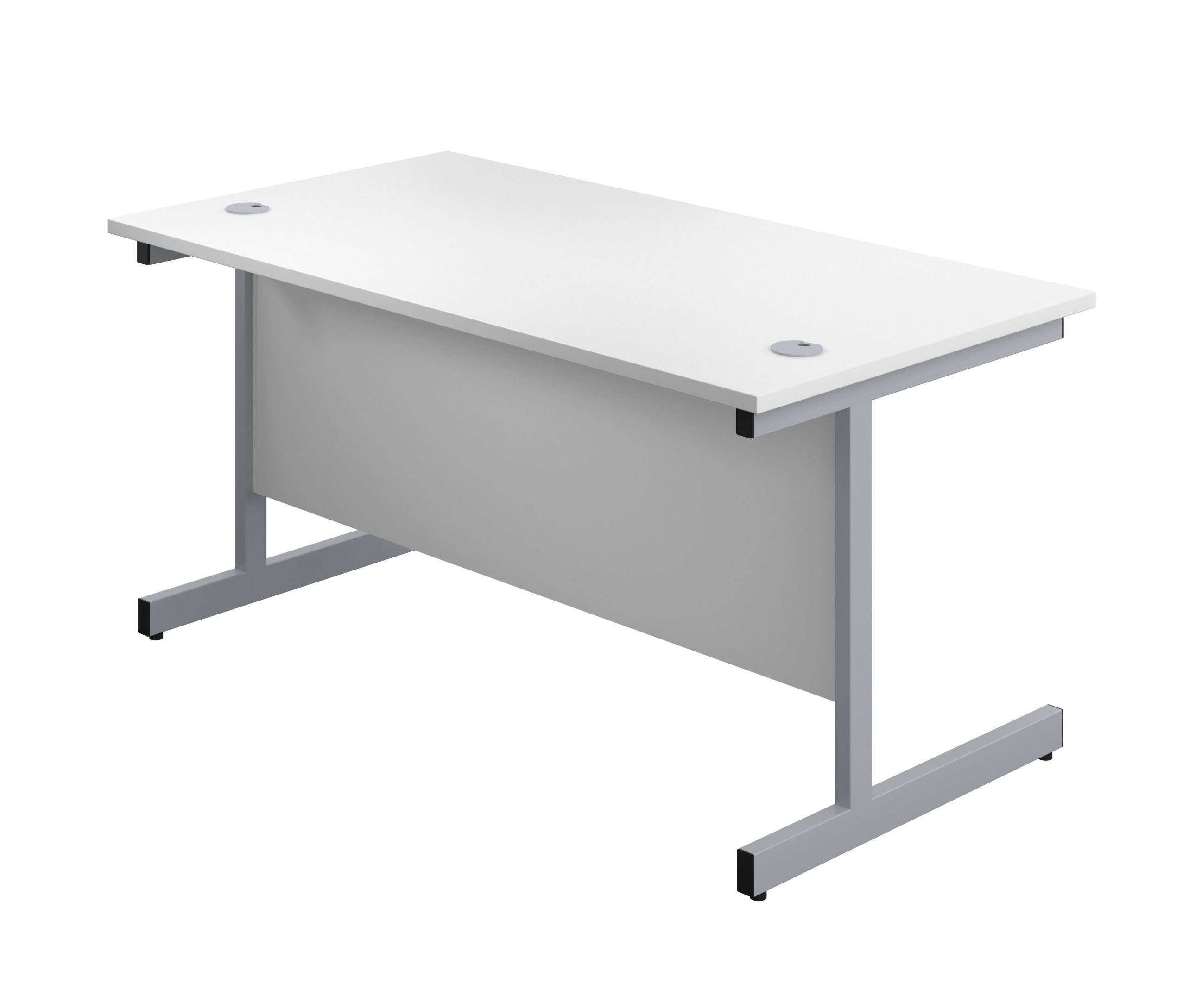 First Rectangular Cantilever Desk 1800x800x730mm White - Image 2