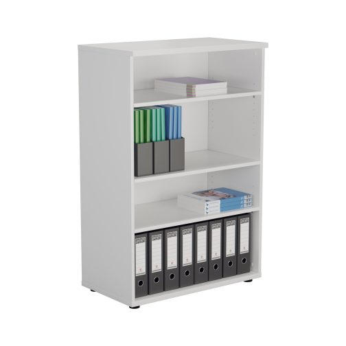 First 3 Shelf Wooden Bookcase 800x450x1200mm White - Image 2