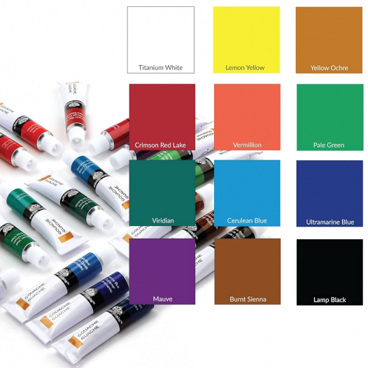 Royal & Langnickel Essentials Gouache Set 12 X 12ml Tubes - Image 2