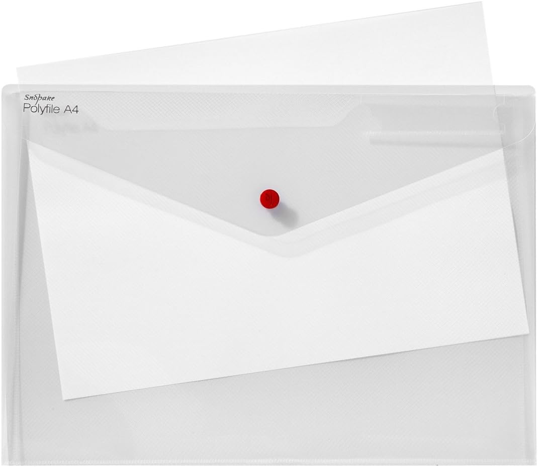 Snopake Polyfile Twin Pocket Foolscap Clear 15690 Pk 5 - Image 2
