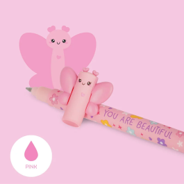 Legami Erasable Gel Pen Butterfly Pink Ink