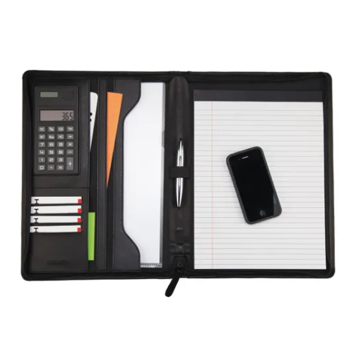 Monolith A4 Zipped Conference Folder Black 2914